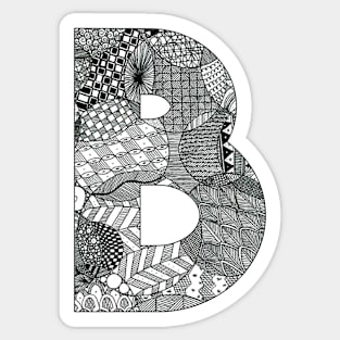 Zentangle B Sticker